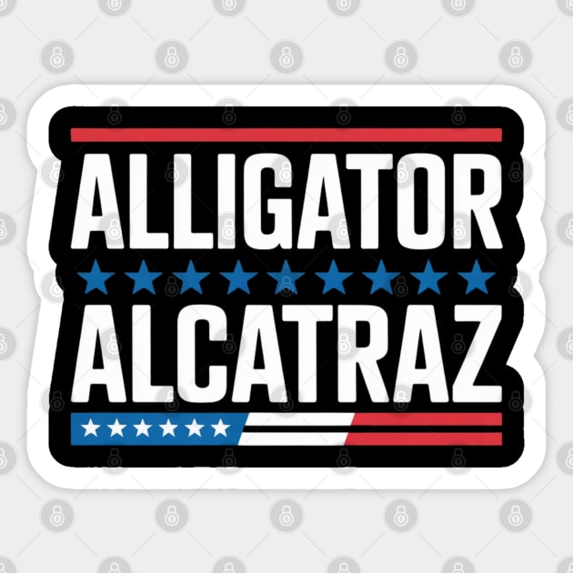 Alligator-Alcatraz Sticker by Creatifly Graphic Tees
